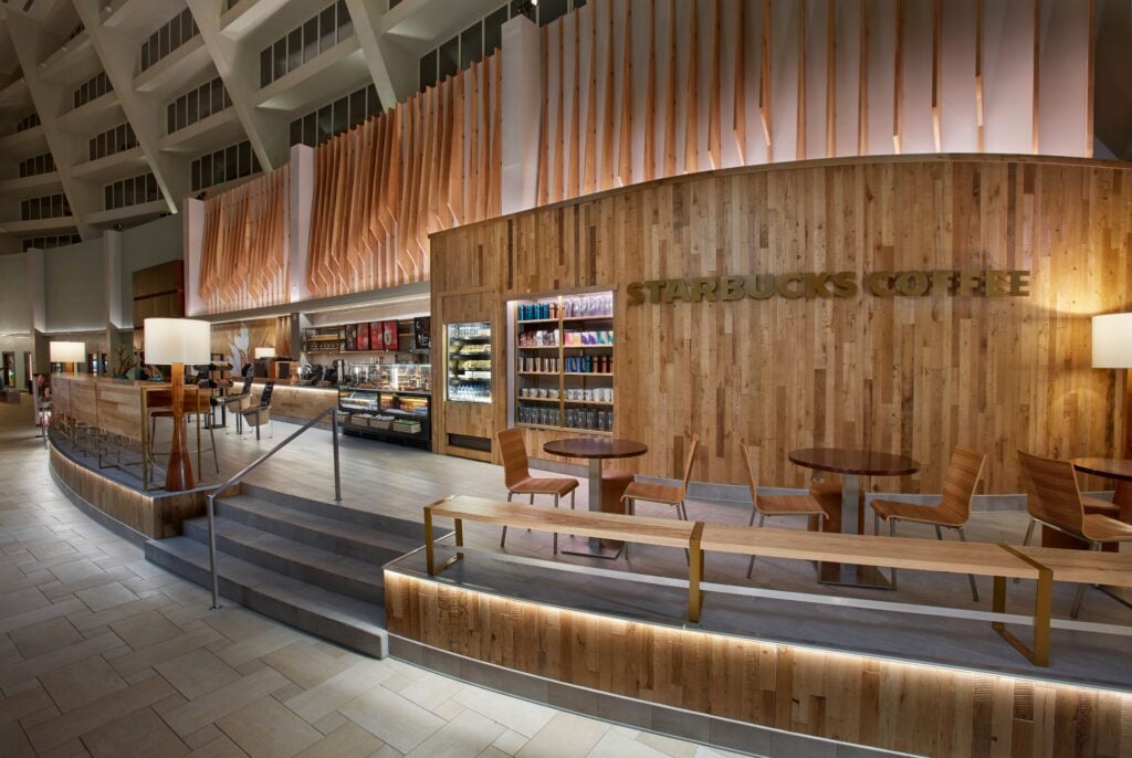 Starbucks® — coffee, pastries, and casual seating